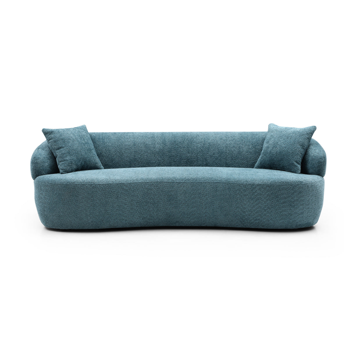 Modern Blue Curved 3 Seater Sofa | OROA