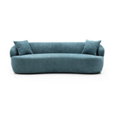 Modern Blue Curved 3 Seater Sofa | OROA