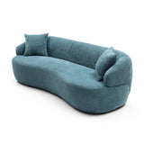 Modern Blue Curved 3 Seater Sofa | OROA