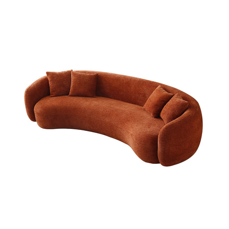 Orange 5-Seater Boucle Sectional Sofa | OROA