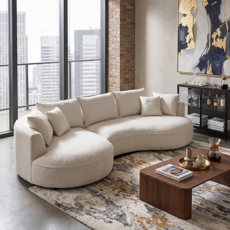 Ingenious Shape Beige Sofa | OROA
