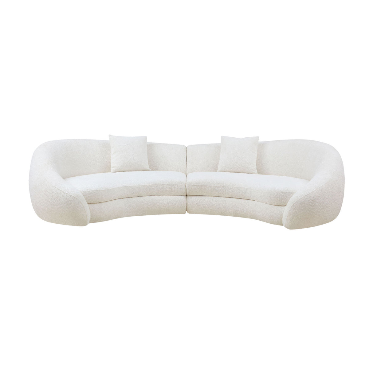 Modern White Curved Sofa | OROA
