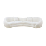 Modern White Curved Sofa | OROA