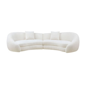 Modern European furniture - Modern White Curved Sofa - www.oroa.com