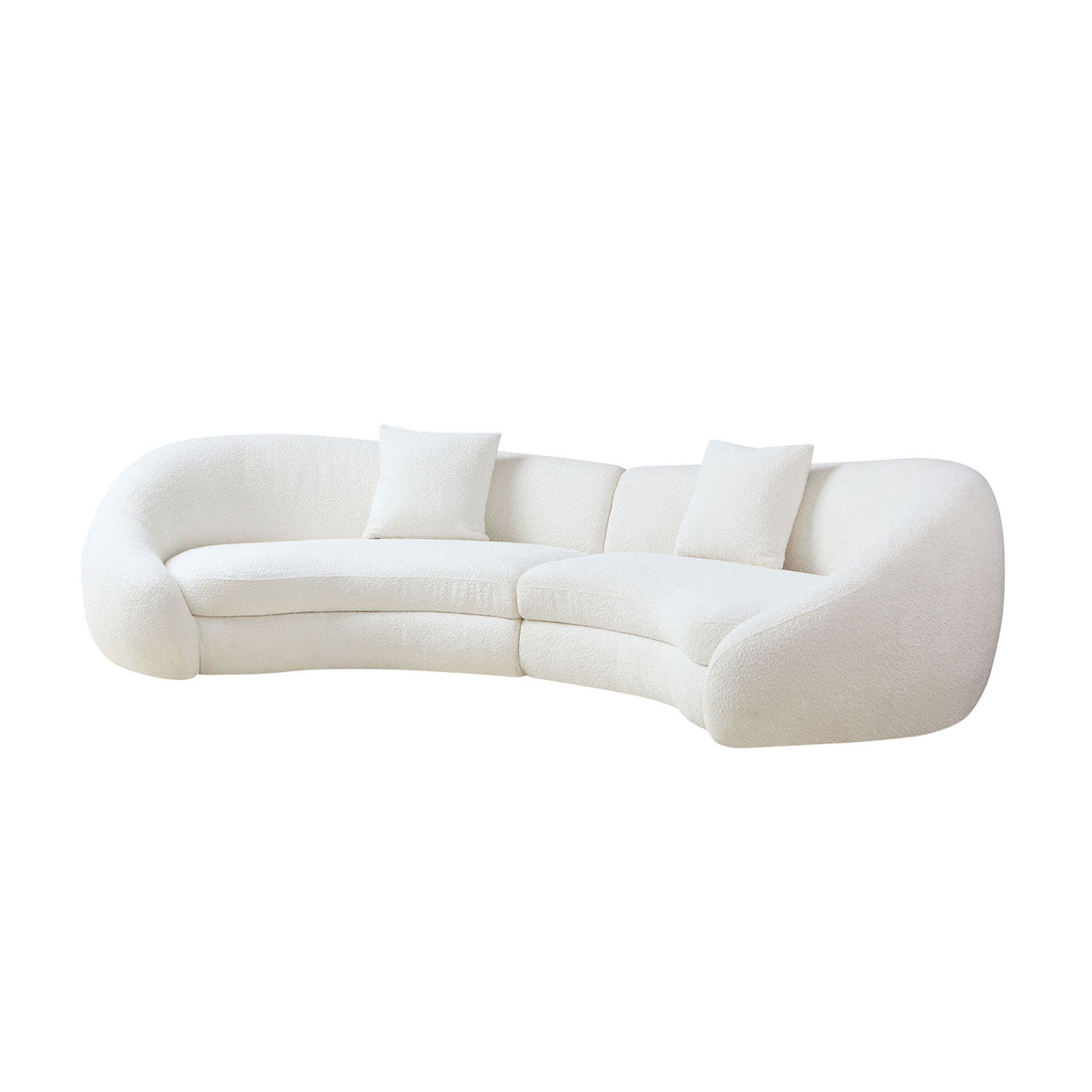 Modern White Curved Sofa | OROA