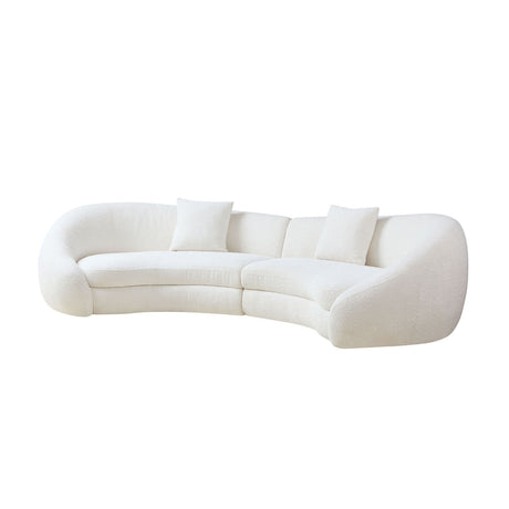 Modern White Curved Sofa | OROA