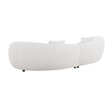 Modern White Curved Sofa | OROA