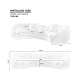 Modern White Curved Sofa | OROA
