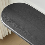67'' Modern Black Wood Console Table | OROA