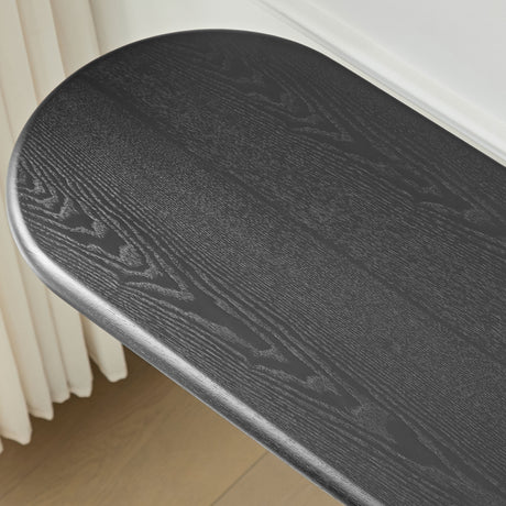 67'' Modern Black Wood Console Table | OROA