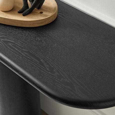 67'' Modern Black Wood Console Table | OROA