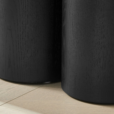 67'' Modern Black Wood Console Table | OROA