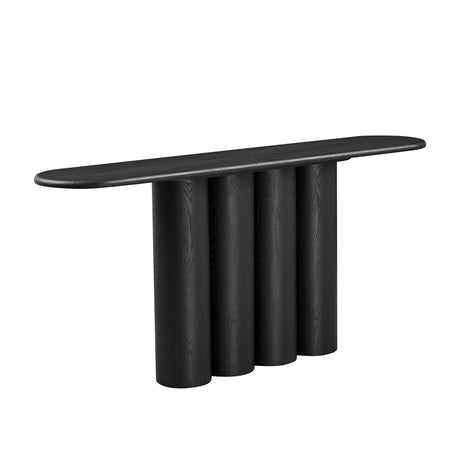 67'' Modern Black Wood Console Table | OROA