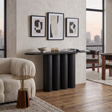 67'' Modern Black Wood Console Table | OROA