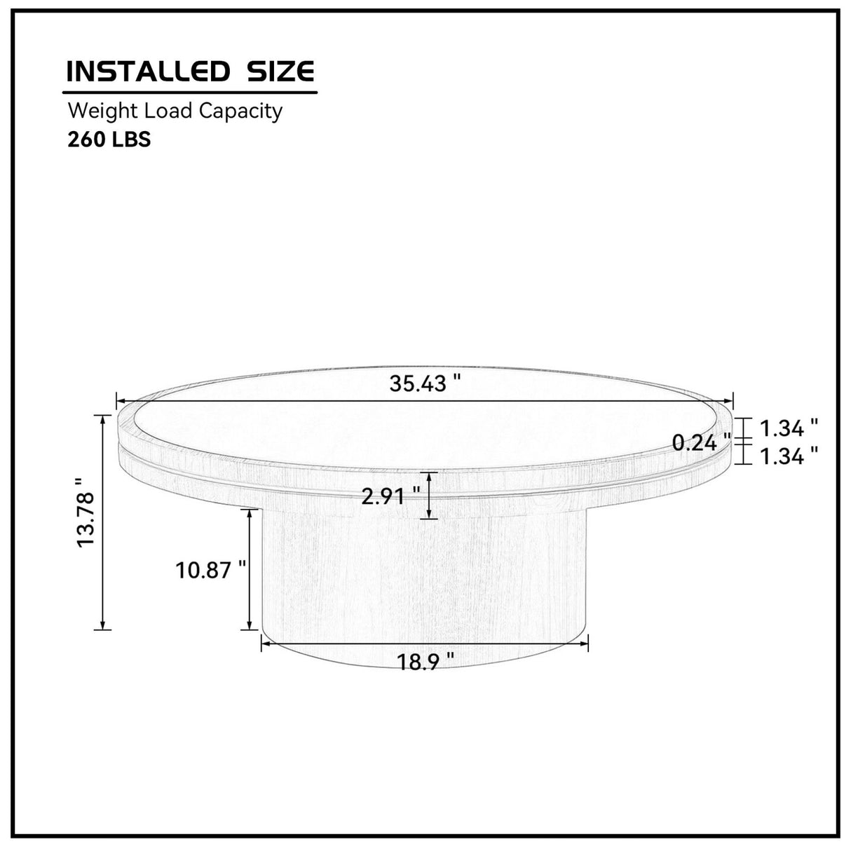 Round Walnut Coffee Table | OROA