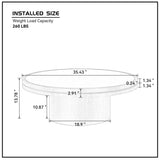 Round Walnut Coffee Table | OROA