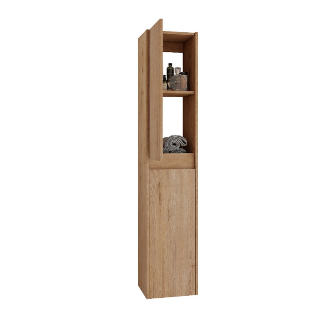 12" Imitative Oak Wall-Mounted Bathroom Side Cabinets | OROA - www.oroa.com