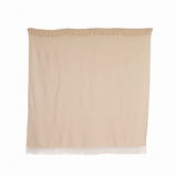 Handloomed 100% Undyed Baby Alpaca Ivory Mist Throw Blanket From Peru - Wasi Collection
