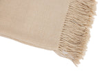 Handloomed 100% Undyed Baby Alpaca Ivory Mist Throw Blanket From Peru - Wasi Collection