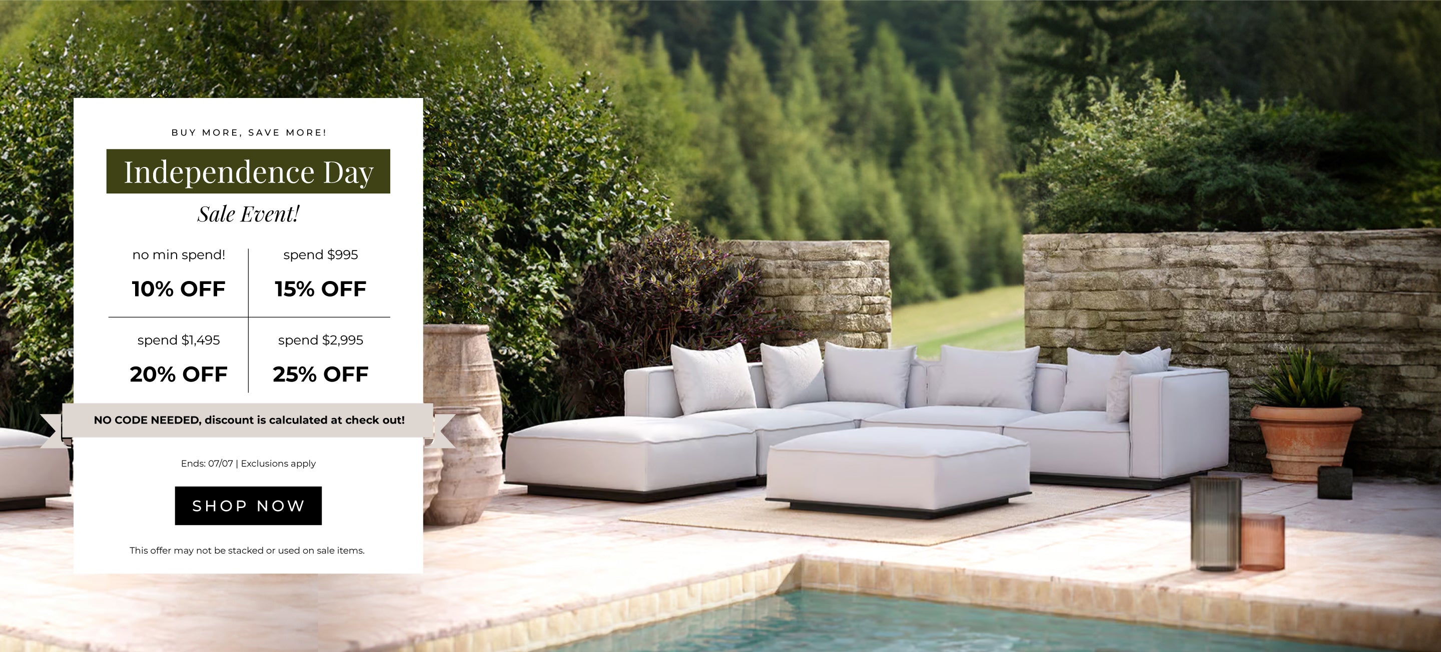 Naxos Sofa Outdoor sectional sofa - Andrew Martin Outdoor Furniture - OROA, Luxury Furniture, Lighting & Decor