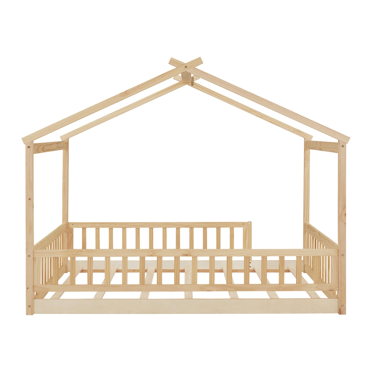 Full Size Wood Bed House Bed Frame  | OROA Kids