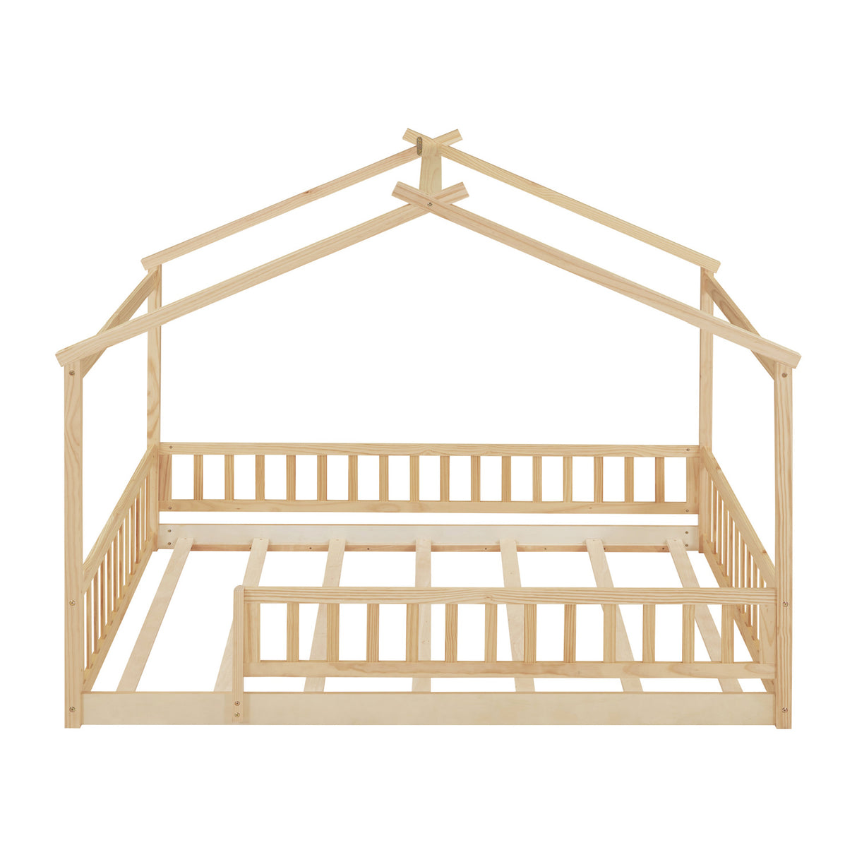 Full Size Wood Bed House Bed Frame  | OROA Kids