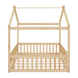 Full Size Wood Bed House Bed Frame  | OROA Kids