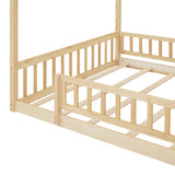 Full Size Wood Bed House Bed Frame  | OROA Kids