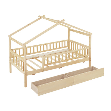 Twin Size Wooden House Bed | OROA Kids