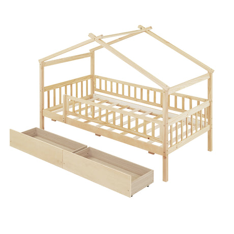 Twin Size Wooden House Bed | OROA Kids