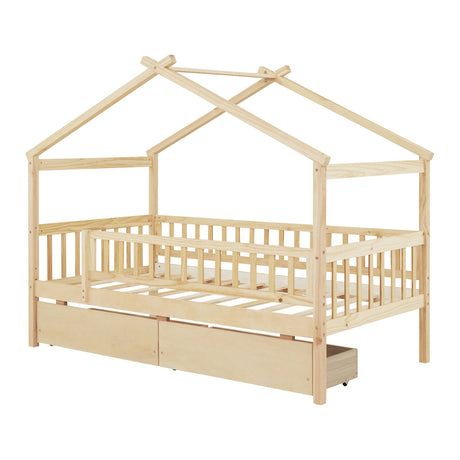Twin Size Wooden House Bed | OROA Kids