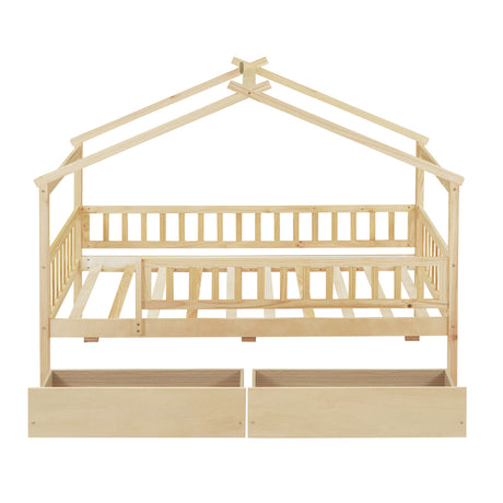Twin Size Wooden House Bed | OROA Kids