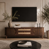 Modern European furniture - Natural Rattan Media Unit - www.oroa.com