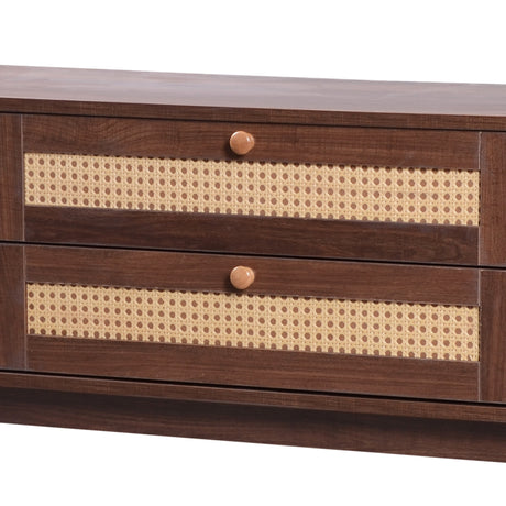 Modern European furniture - Natural Rattan Media Unit - www.oroa.com