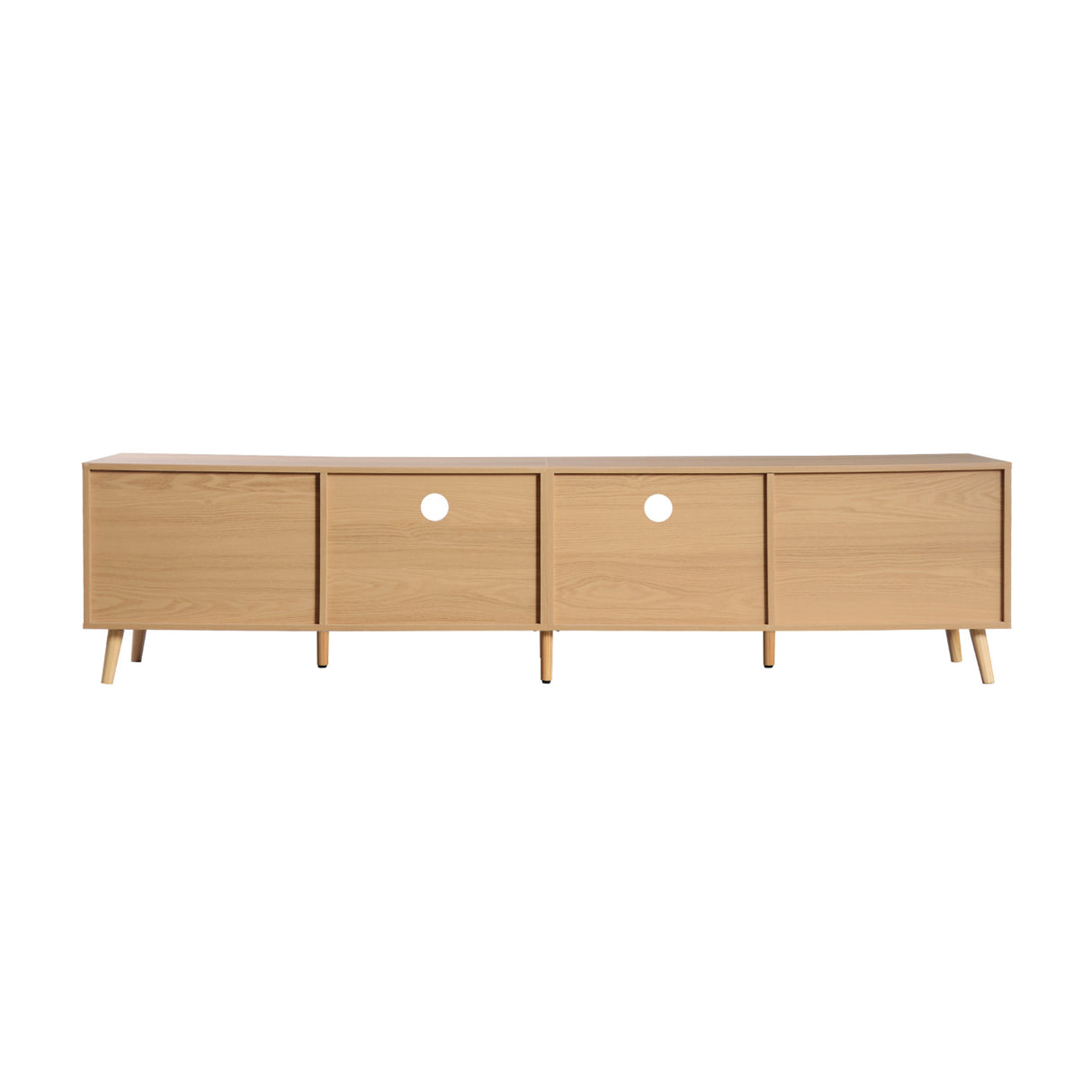 85" Modern Farmhouse Rattan TV Stand | OROA