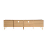 85" Modern Farmhouse Rattan TV Stand | OROA