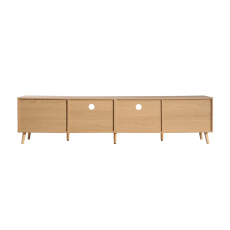 85" Modern Farmhouse Rattan TV Stand | OROA