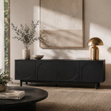 Modern European furniture - 78" TV Stand with Arch Cabinet Media Unit - www.oroa.com