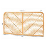 Modern European furniture - Natural Rattan Queen Size Headboard - www.oroa.com