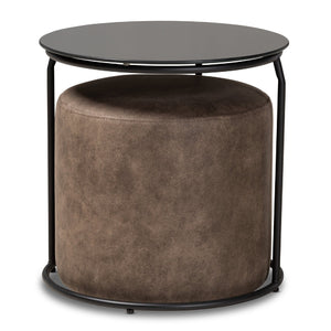   Modern European furniture - Black End Table Ottoman Set - www.oroa.com | Oroa.com