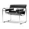Modern European furniture - Chrome Framed Leather Inspired Accent Chair - www.oroa.com