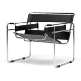 Modern European furniture - Chrome Framed Leather Inspired Accent Chair - www.oroa.com