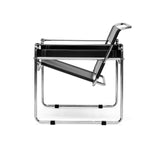 Modern European furniture - Chrome Framed Leather Inspired Accent Chair - www.oroa.com
