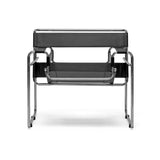 Modern European furniture - Chrome Framed Leather Inspired Accent Chair - www.oroa.com