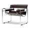 Modern European furniture - Chrome Framed Leather Inspired Accent Chair - www.oroa.com