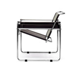 Modern European furniture - Chrome Framed Leather Inspired Accent Chair - www.oroa.com