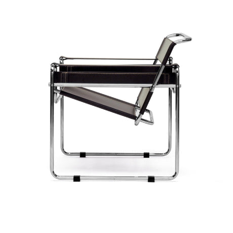 Modern European furniture - Chrome Framed Leather Inspired Accent Chair - www.oroa.com