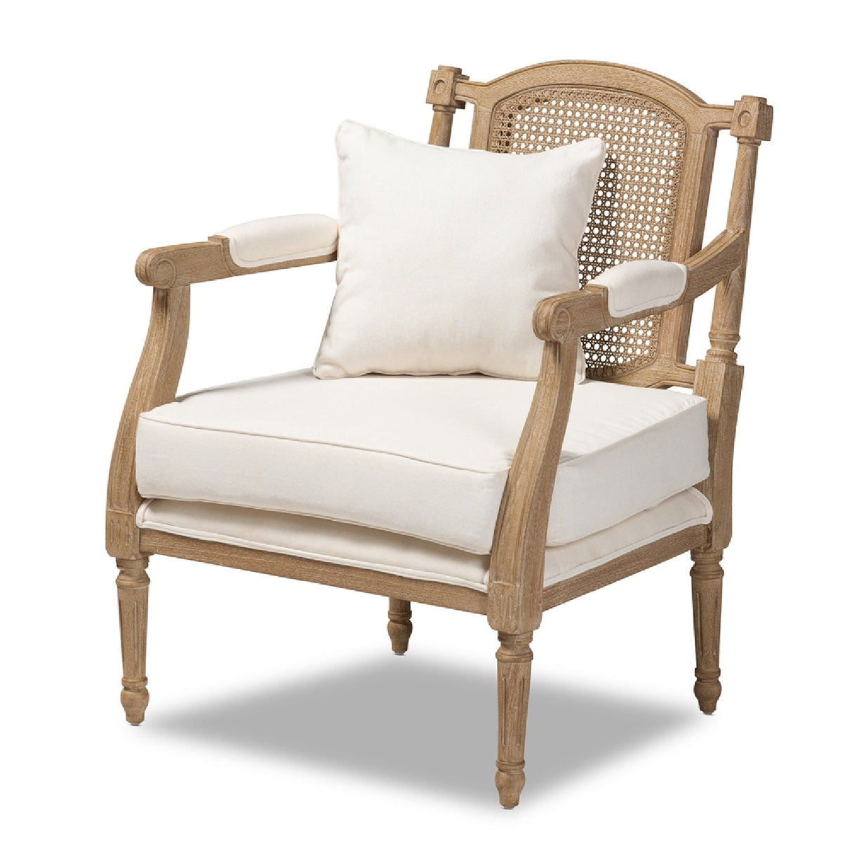 Carved Wood Framed Accent Chair | Bali Loom Clemence | Oroa.com