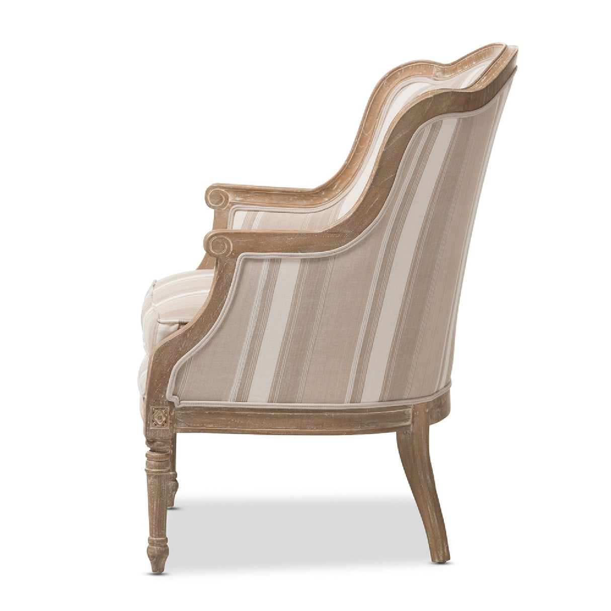 Modern European furniture - Brown Stripe Accent Chair - www.oroa.com