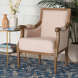Modern European furniture - Beige Linen Accent Chair - www.oroa.com